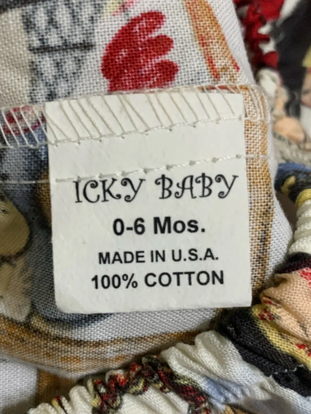 Icky Baby Western Cowboy Print 0-6mo Diaper Cover